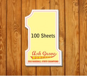 3.25 x 5.25 Customized #1 Shape Sticky Notes 100 Sheets