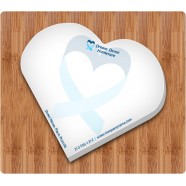 4 x 4 Heart Shape Novelty Sticky Notes Full Color